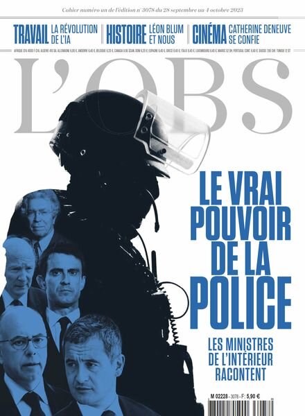 L’Obs – 28 Septembre 2023 Cover