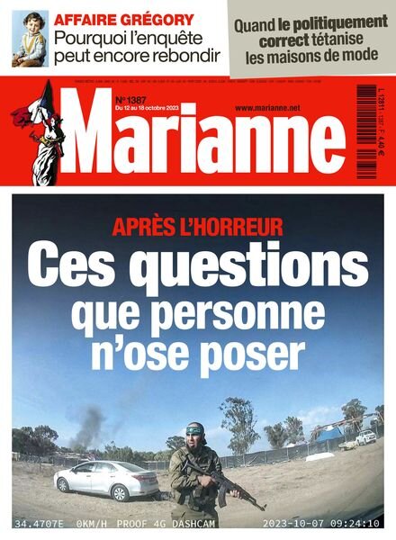 Marianne – 12 Octobre 2023 Cover
