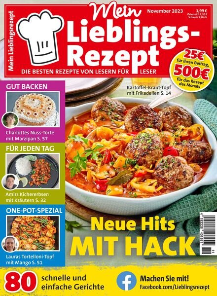 Mein Lieblingsrezept – November 2023 Cover