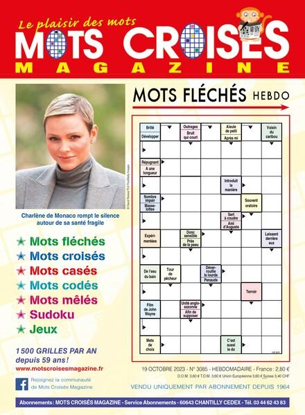 Mots Croises Magazine – 19 Octobre 2023 Cover