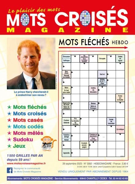 Mots Croises Magazine – 3 Octobre 2023 Cover