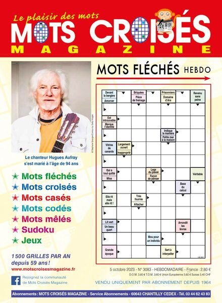 Mots Croises Magazine – 5 Octobre 2023 Cover