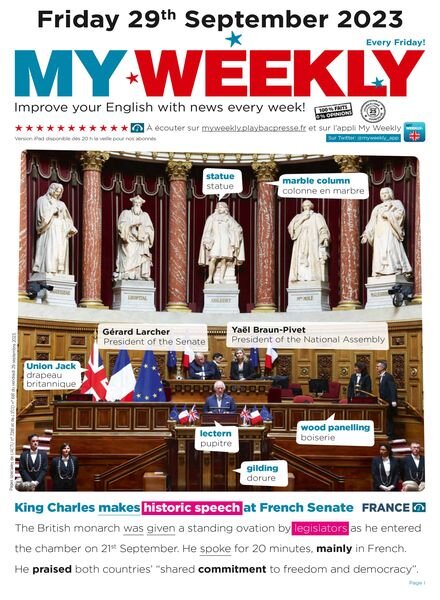 My Weekly fr – 29 Septembre 2023 Cover