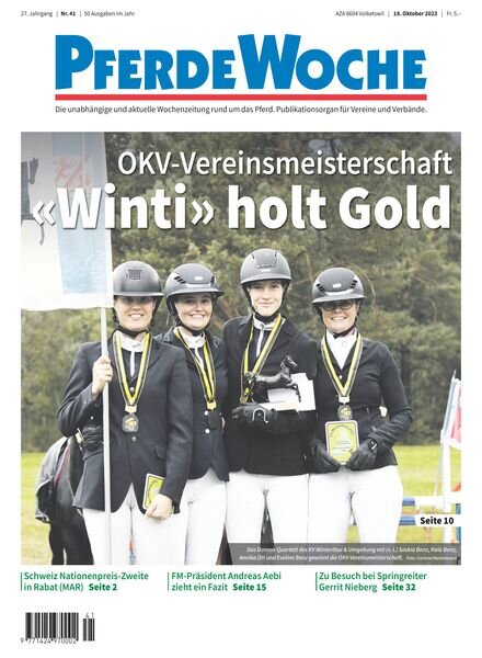 PferdeWoche – 18 Oktober 2023 Cover