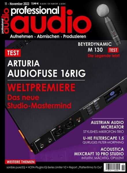 Professional Audio – November 2023 Cover