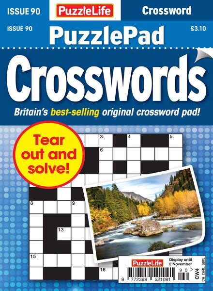 PuzzleLife PuzzlePad Crosswords – Issue 90 – October 2023 Cover