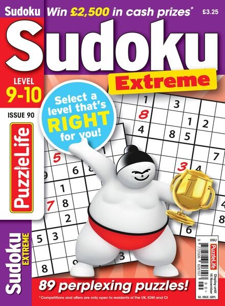 PuzzleLife Sudoku Extreme – October 2023 Cover