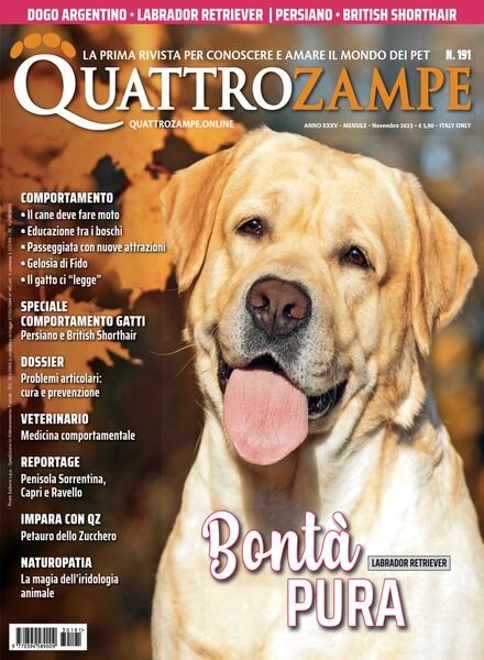 QuattroZampe – Novembre 2023 Cover