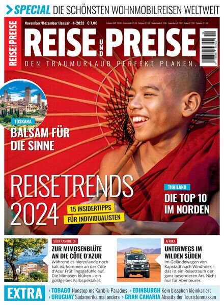 Reise & Preise – November-Dezember 2023 – Januar 2024 Cover