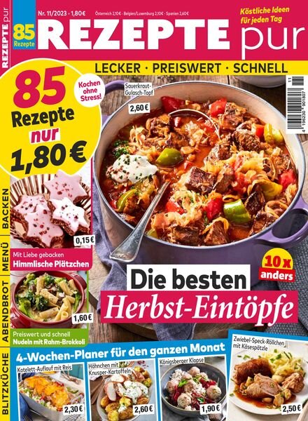 Rezepte pur – November 2023 Cover