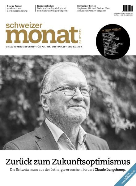 Schweizer Monat – Oktober 2023 Cover