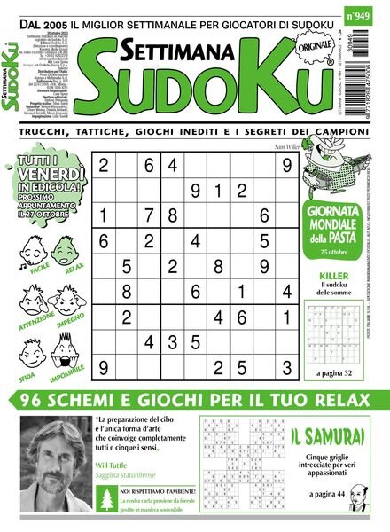 Settimana Sudoku – 20 Ottobre 2023 Cover
