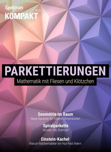 Spektrum Kompakt – Parkettierungen – 10 Oktober 2023 Cover
