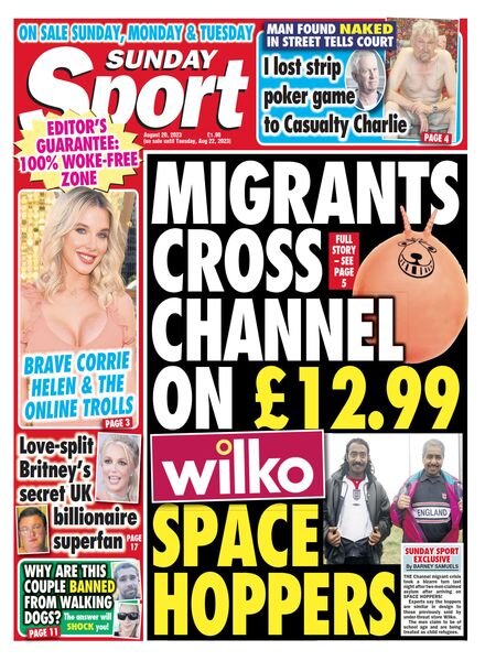 Sunday Sport – 18 August 2023 Cover