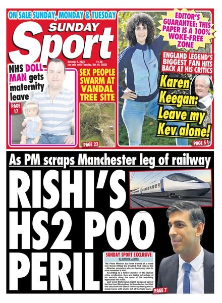 Sunday Sport – Otober 8 2023 Cover