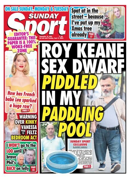 Sunday Sport – September 10 2023 Cover