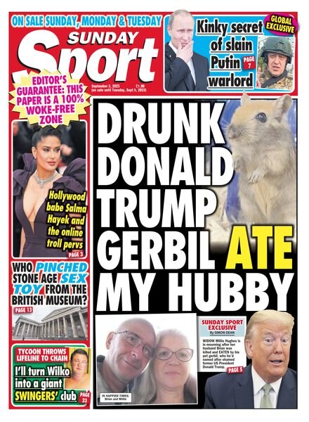 Sunday Sport – September 3 2023 Cover