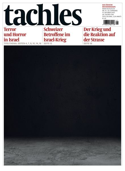 Tachles – 13 Oktober 2023 Cover