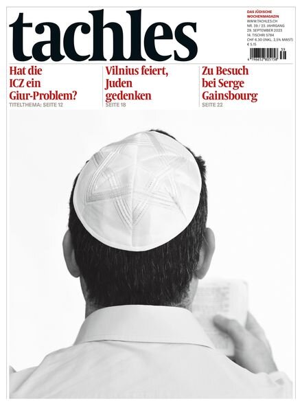 tachles – 29 September 2023 Cover