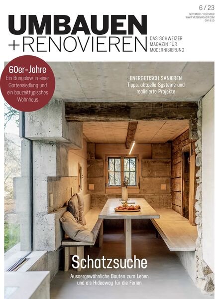 Umbauen + Renovieren – November-Dezember 2023 Cover