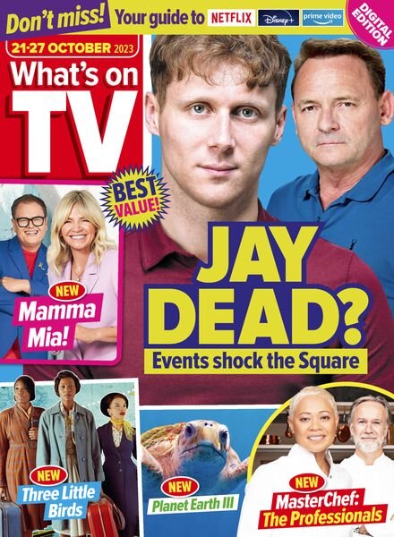 What’s on TV – 21 October 2023 Cover
