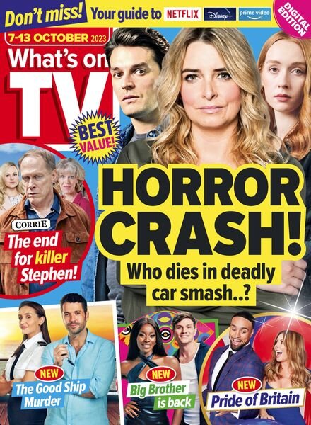 What’s on TV – 7 October 2023 Cover