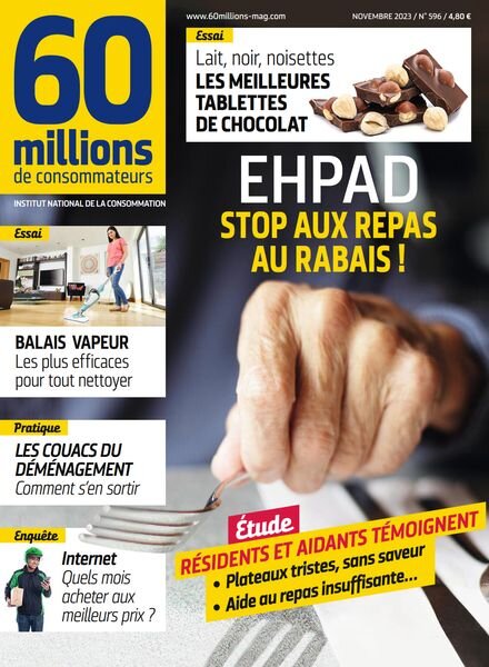 60 Millions de Consommateurs – Novembre 2023 Cover