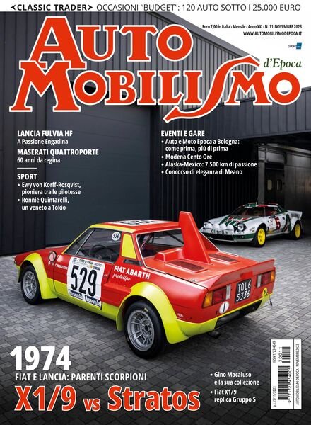 Automobilismo d’Epoca – Novembre 2023 Cover