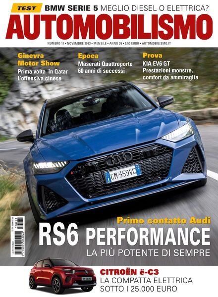 Automobilismo – Novembre 2023 Cover