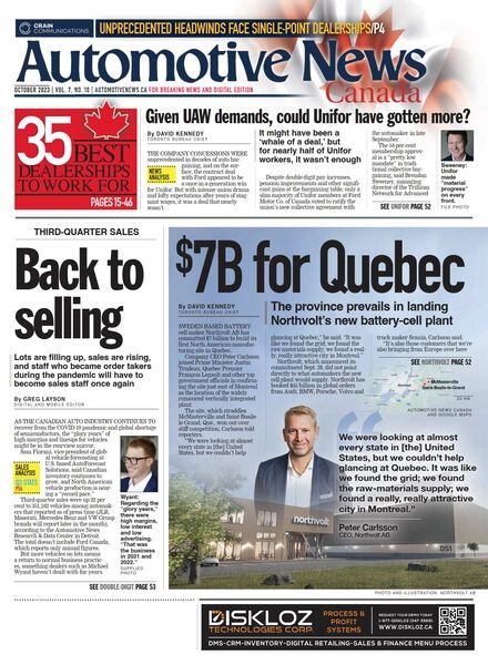 Automotive News Canada – October 2023 Cover