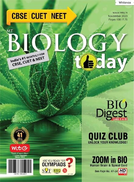 Biology Today – November 2023 Cover