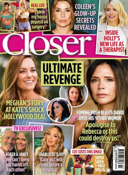 Closer UK – Issue 1081 – 4 November 2023 Cover