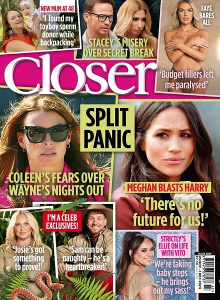 Closer UK – Issue 1084 – 25 November 2023 Cover