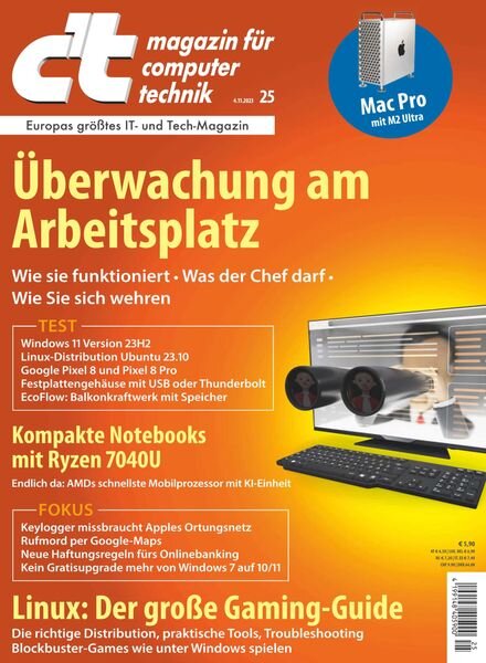 c’t Magazin fur Computertechnik – 05 November 2023 Cover