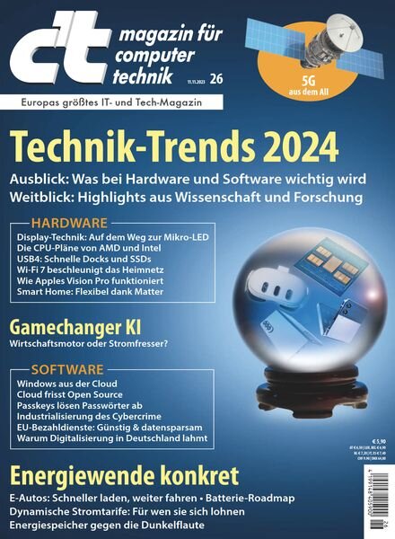 c’t Magazin fur Computertechnik – 10 November 2023 Cover
