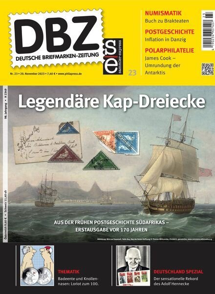 Deutsche Briefmarken-Zeitung – 20 November 2023 Cover