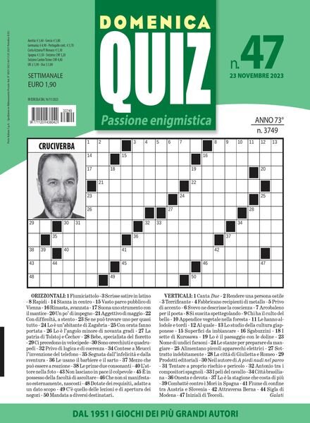Domenica Quiz – 23 Novembre 2023 Cover