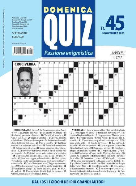 Domenica Quiz – 9 Novembre 2023 Cover