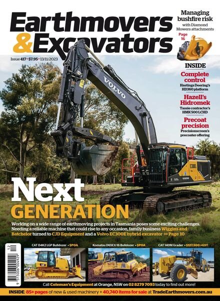 Earthmovers & Excavators – Issue 417 – November 2023 Cover