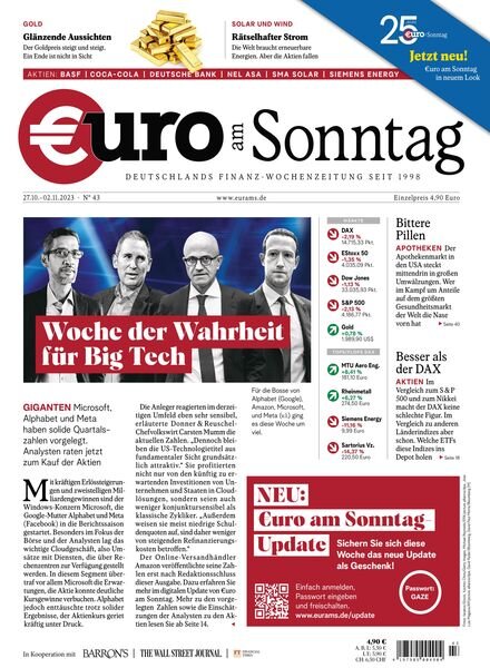 Euro am Sonntag – 27 Oktober 2023 Cover