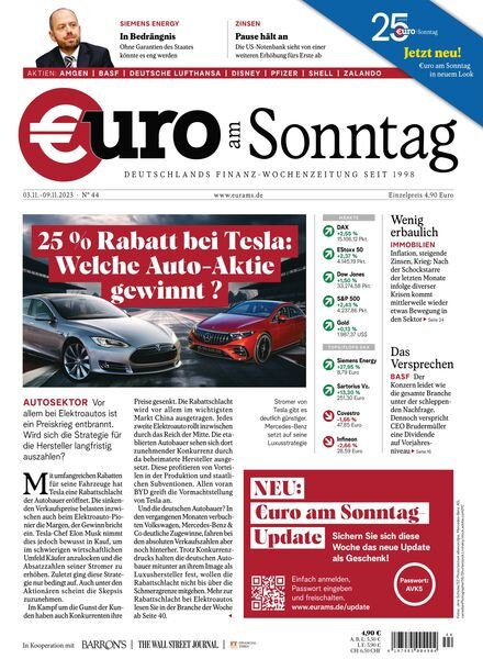 Euro am Sonntag – 3 November 2023 Cover