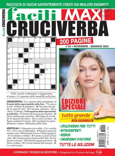 Facili Cruciverba – Novembre 2023 – Gennaio 2024 Cover