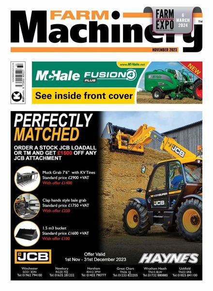 Farm Machinery – November 2023 Cover