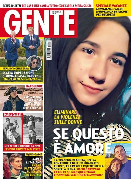 Gente Italia – 2 Dicembre 2023 Cover
