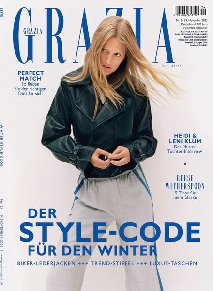 Grazia Germany – 9 November 2023 Cover