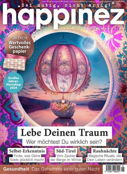 Happinez Germany – Januar 2024 Cover