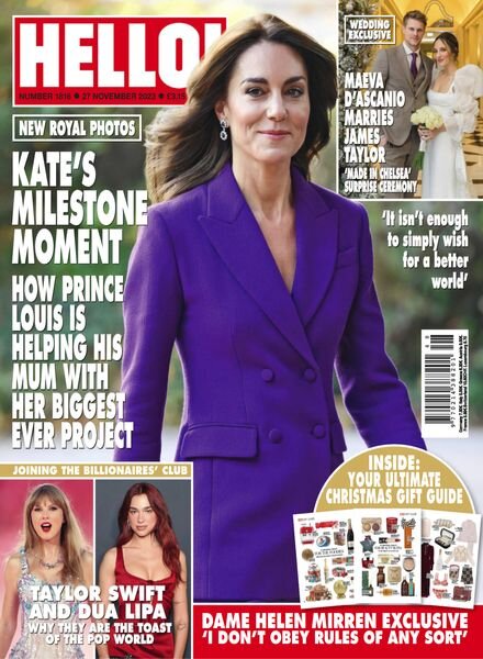 Hello! Magazine UK – Issue 1816 – 27 November 2023 Cover