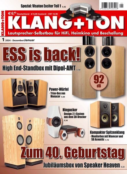 Klang+Ton – Januar 2024 Cover