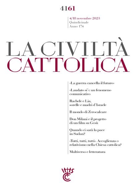 La Civilta Cattolica – 4 Novembre 2023 Cover