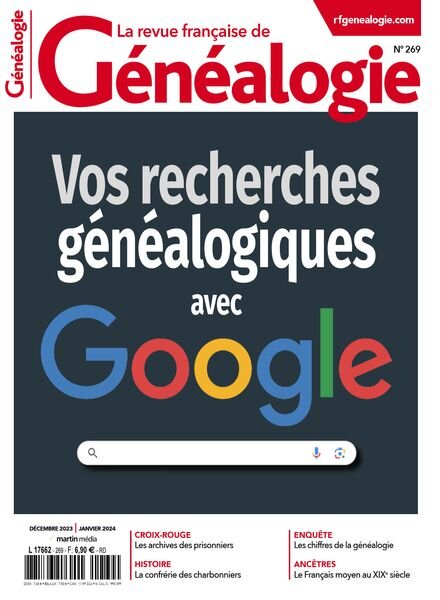 La Revue francaise de Genealogie – Decembre 2023 – Janvier 2024 Cover